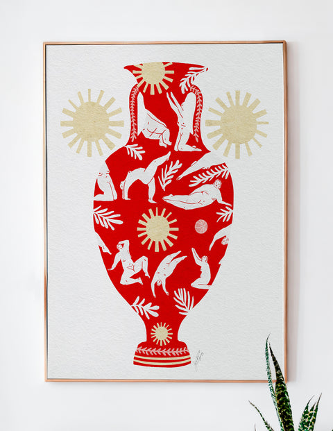 Sun Worship Vessel Framed Print