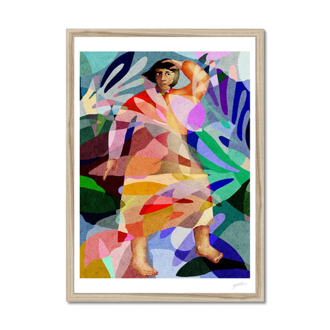 Girl in the Woods Framed Print