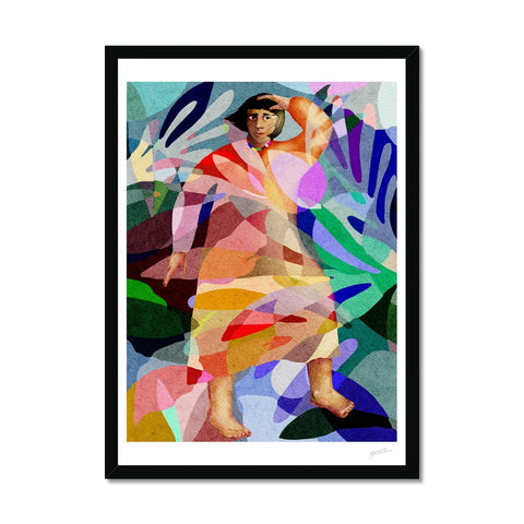 Girl in the Woods Framed Print